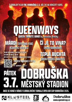 Koncerty kapel v&nbsp;rámci akce Open Air Cup Dobruška 2026