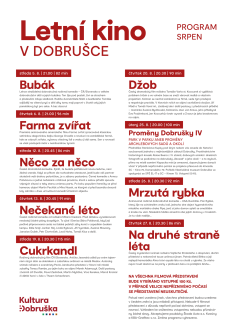 Letní kino v Dobrušce program Letní kino v Dobrušce program